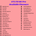 STLTH 8K pro vapes flavors